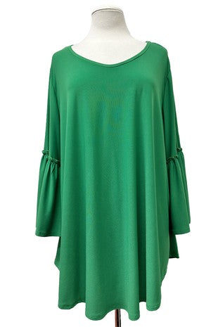 Solid Green Shirt Top