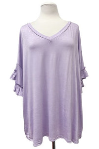 Solid Lavender Purple Shirt Top