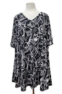 Black & White Gorgeous Design Shirt Top