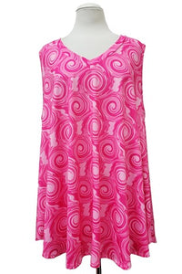 Pink Swirl Tank Top Shirt