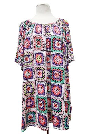 Gorgeous Crochet Granny Square Shirt Top