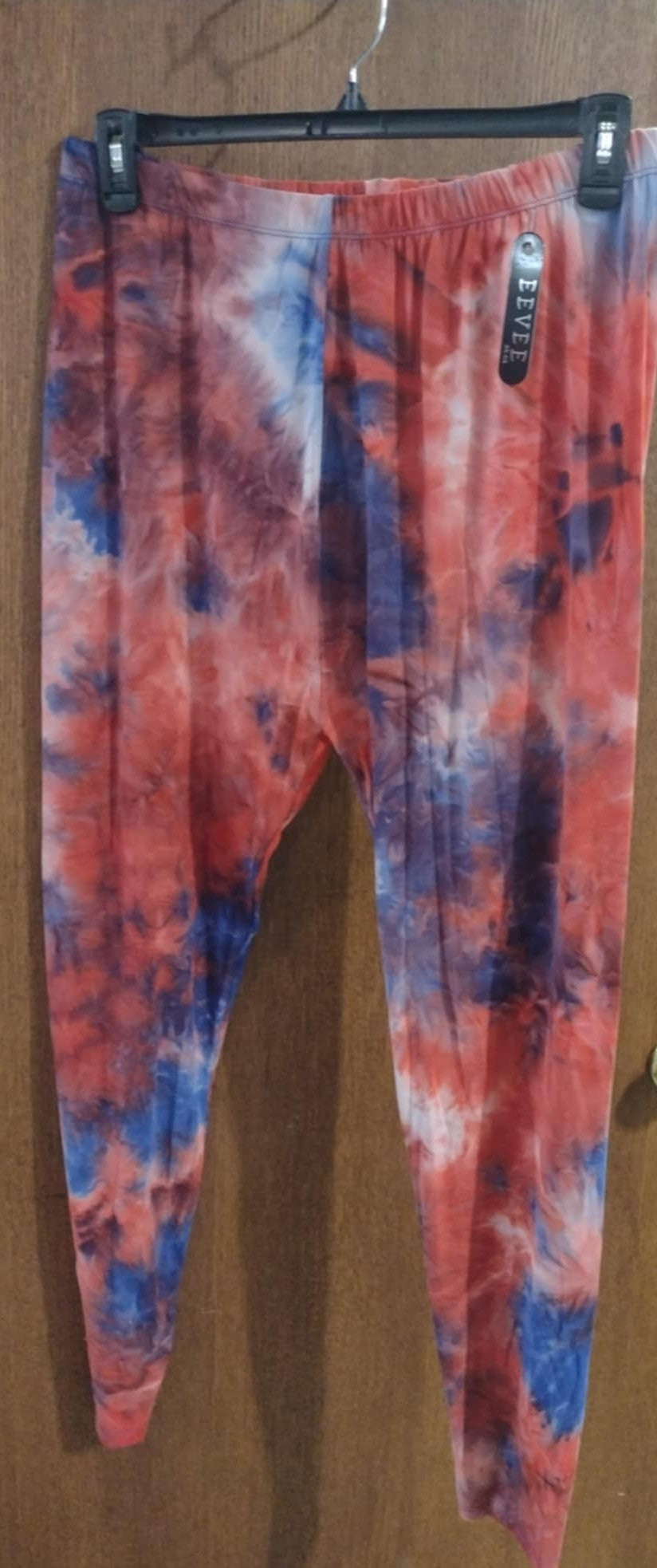 3x-5x Blue Red Tie Dye Legging Leggings