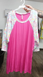 PSFU Pink Floral Sleeve Shirt Top