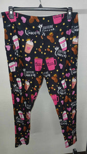 Caffeine Queen Coffee Full Length Legging Leggings w Pockets