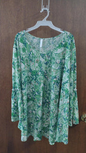 Beautiful Green Paisley Shirt Top