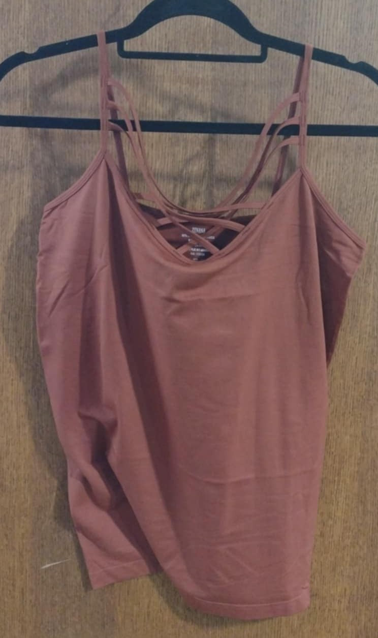 Rust X Neck Tank