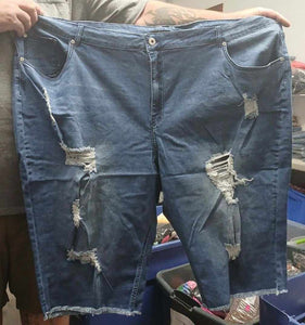 Real Denim Distressed Bermuda Shorts