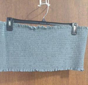 Blue Gray Bandeau Top