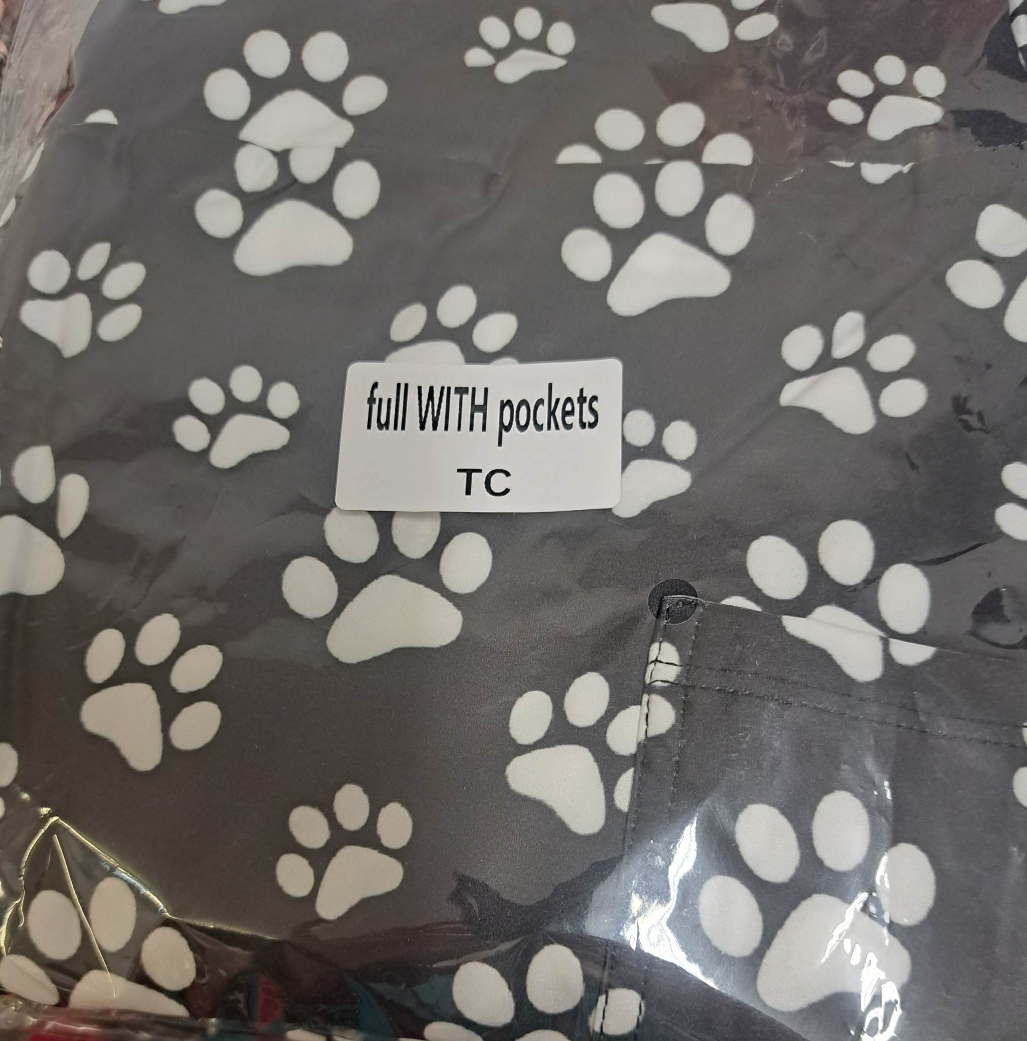 Black & White Full Length Paw Leggings Legging