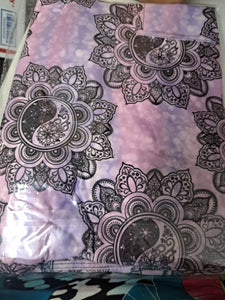 Purple Pink Ying Yang Peace Sign Full Length Leggings