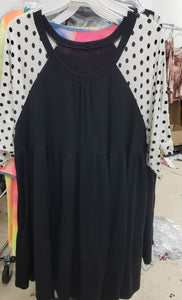 PSFU Black & White Polka Dot Shirt Top