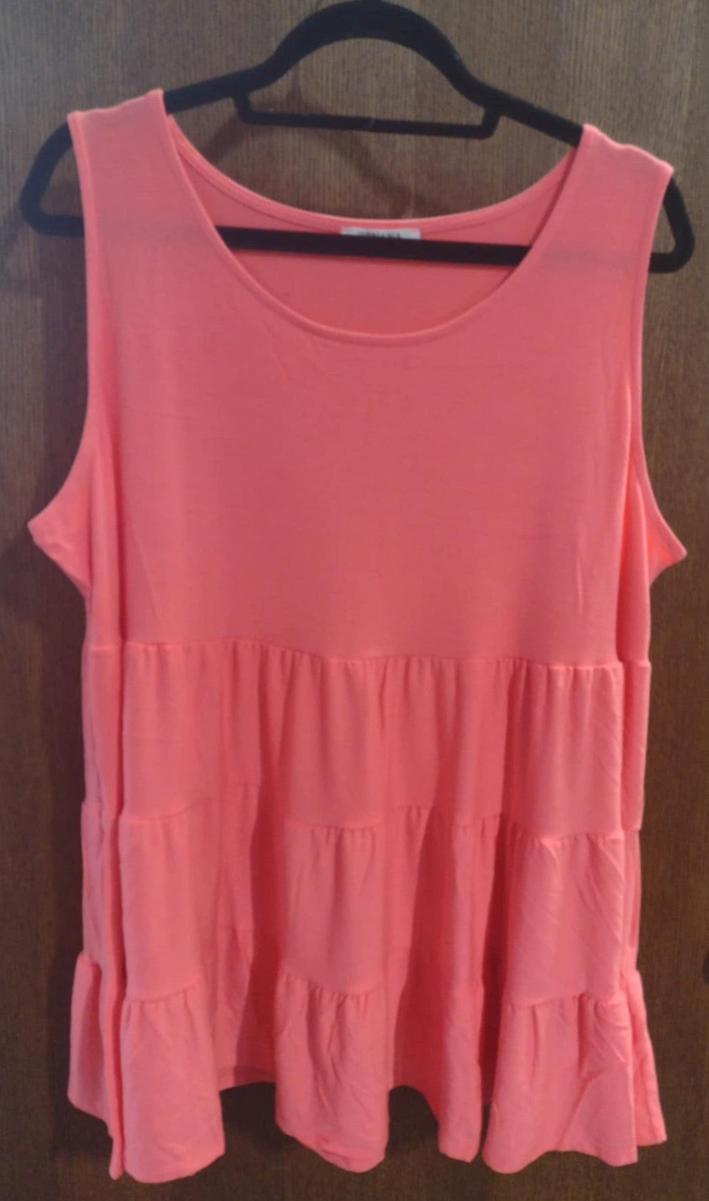 Bright Pink Tiered Tank Top
