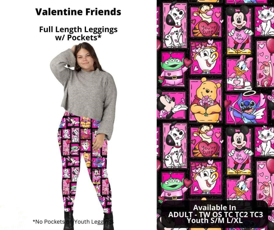 Valentine's Day Friend Full Length Leggings