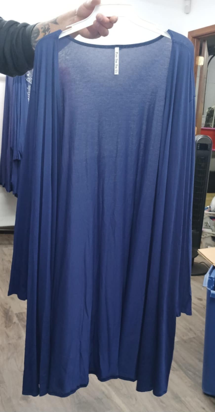 PSFU Blue Open Front Cardigan Layering Piecce