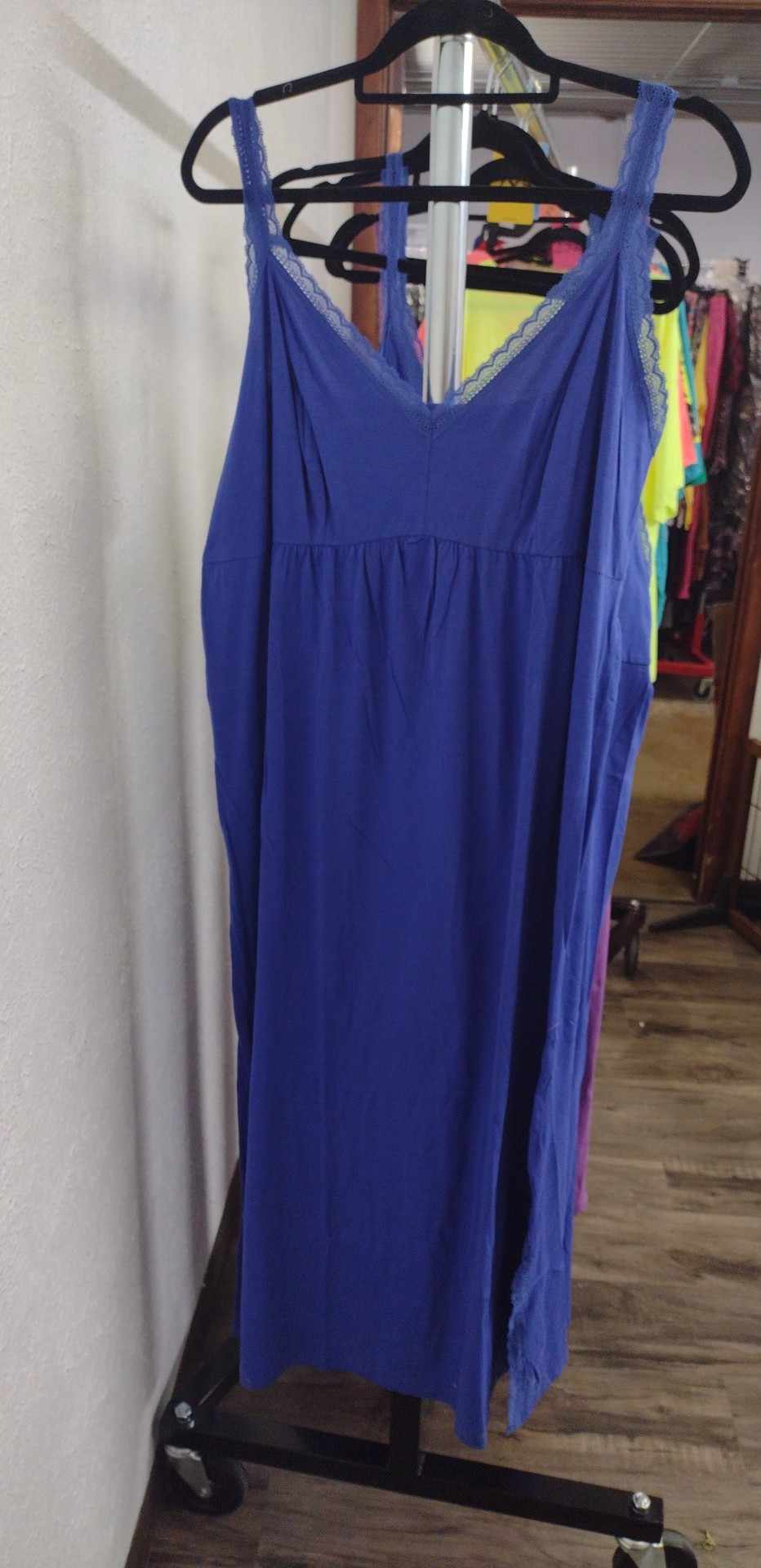 Blue Dazzle Lace Top Nightgown Sleepwear