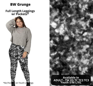 Black Gray Tie Dye Grunge Legging