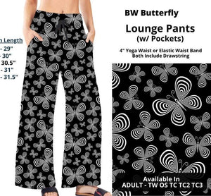 Black & White Butterfly Lounge Pants