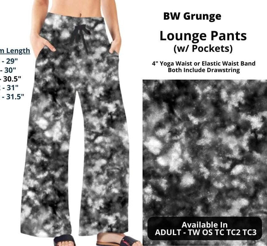 Gray Tie Dye Grunge Lounge Pant