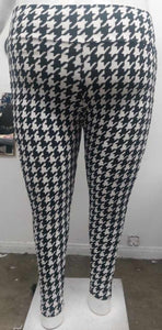 PSFU Black & White Houndstooth Legging Leggings Pant Pants