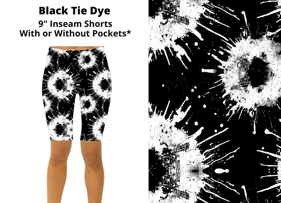 Black Tie Dye Short Shorts