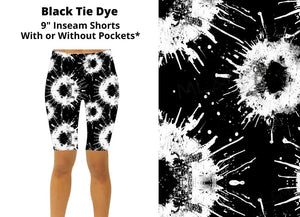 Black Tie Dye Short Shorts