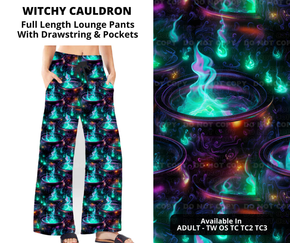 Witchy Cauldron Halloween Witch Lounge Pant Pants w Pockets