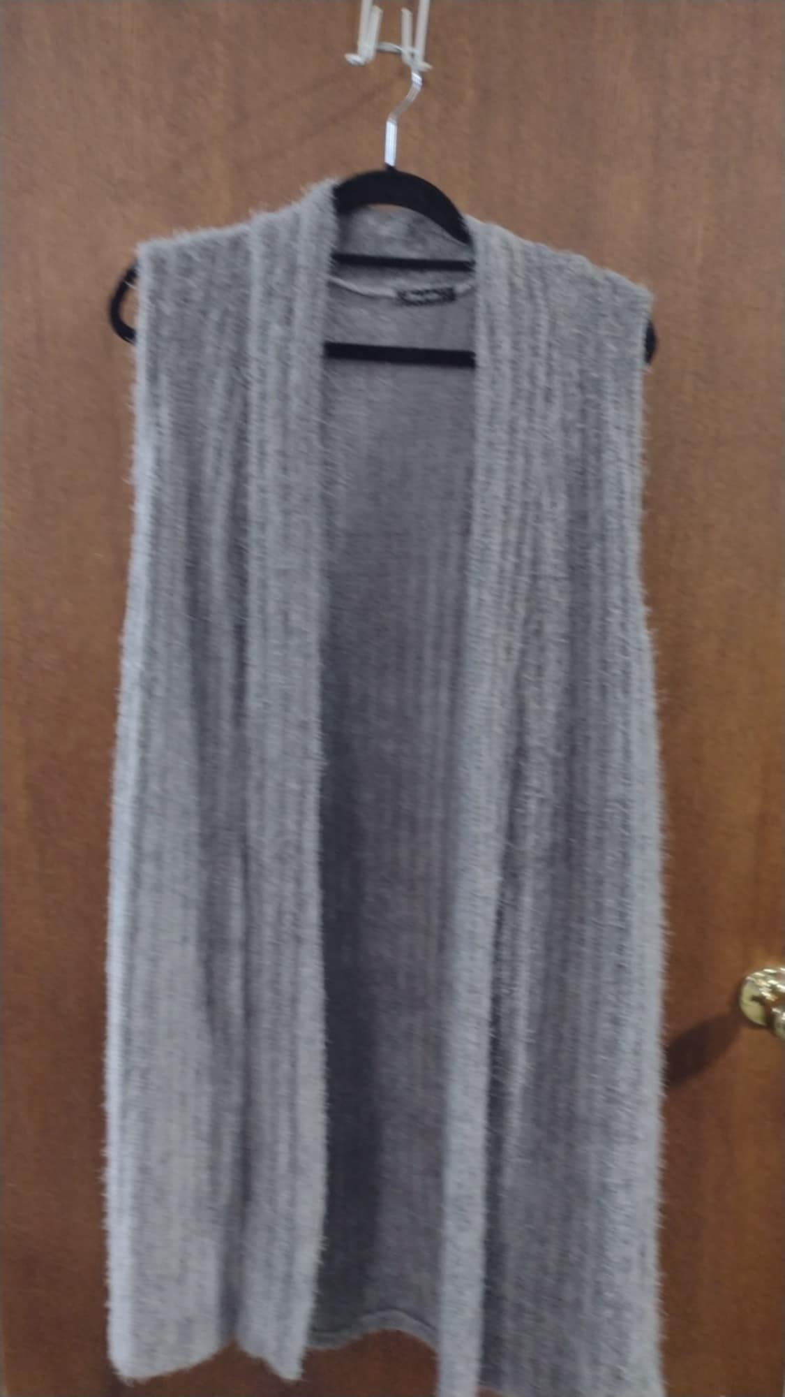 Gray Fuzzy Vest