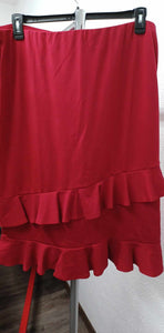 Red Ruffle Tiered Skirt