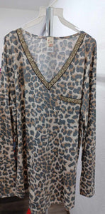 Leopard Sequin Shirt Top