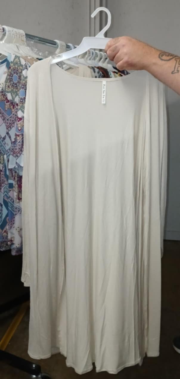 PSFU Light Beige Cardigan with Pockets