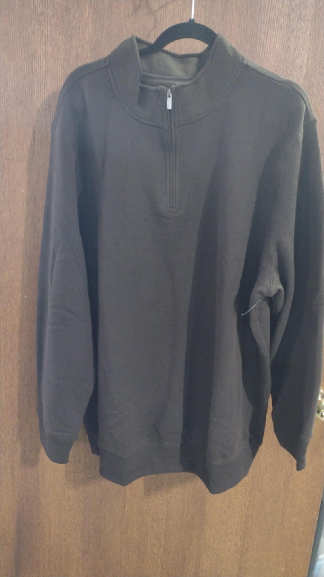 Mens Brown 1/4 Zip Sweatshirt