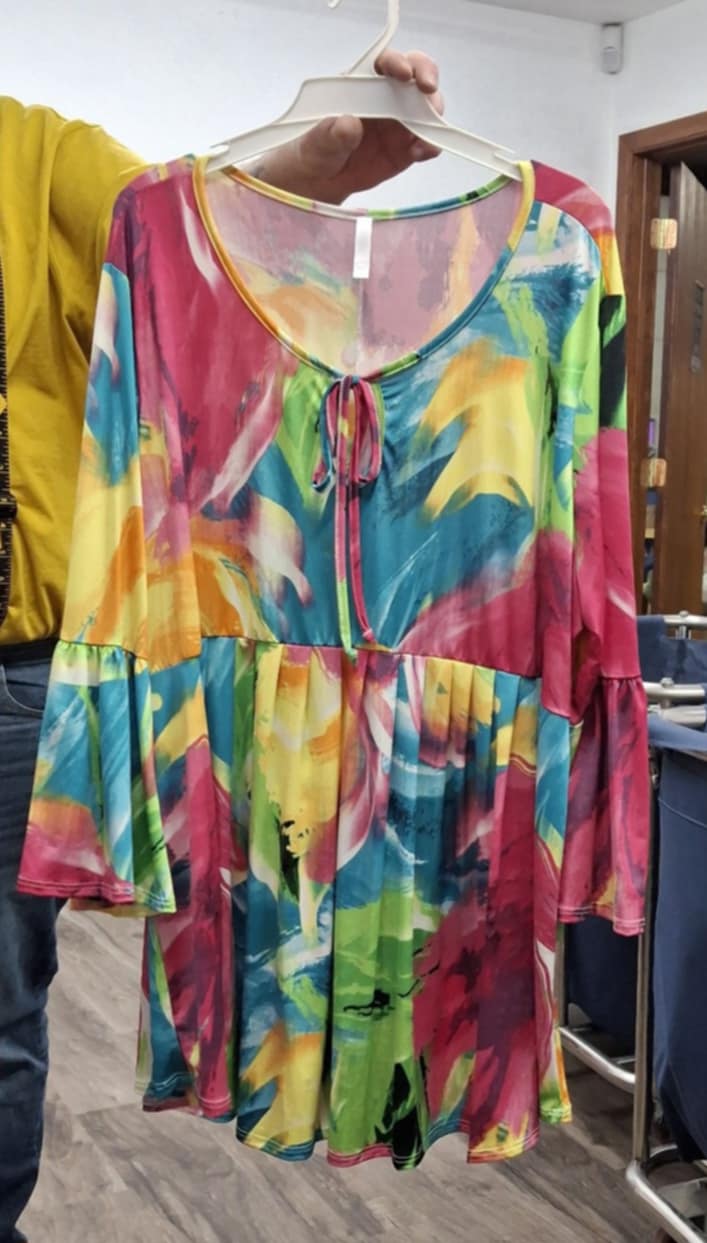 Bright Beautiful Tie Neck Shirt Top