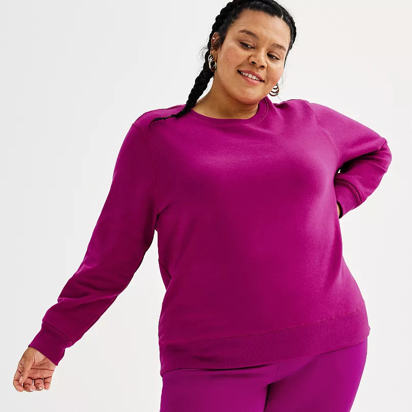 Berry Fuschia Ultrasoft Fleece Crewneck Sweatshirt