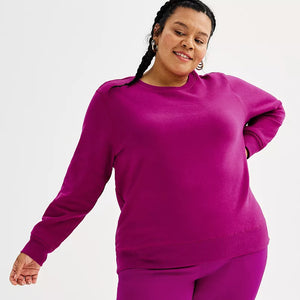 Berry Fuschia Ultrasoft Fleece Crewneck Sweatshirt