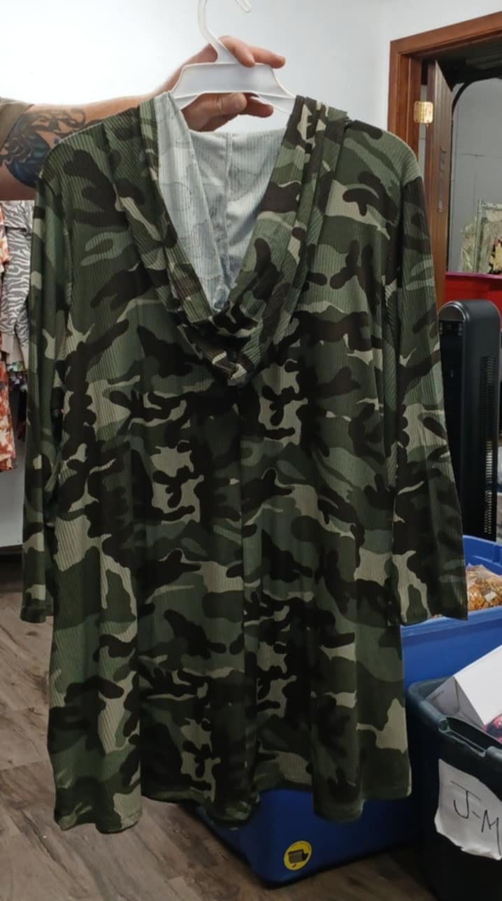 PSFU Camo Ribbed Stretchy Hoodie
