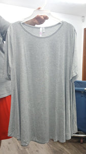 Solid Gray Grey Shirt Top