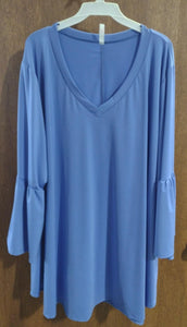 Solid Blue Shirt Top