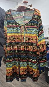Bright Gorgeous Tie Neck Shirt Top Tunic