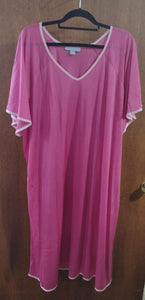 Dark Pink 2 Tone Silky Nightgown