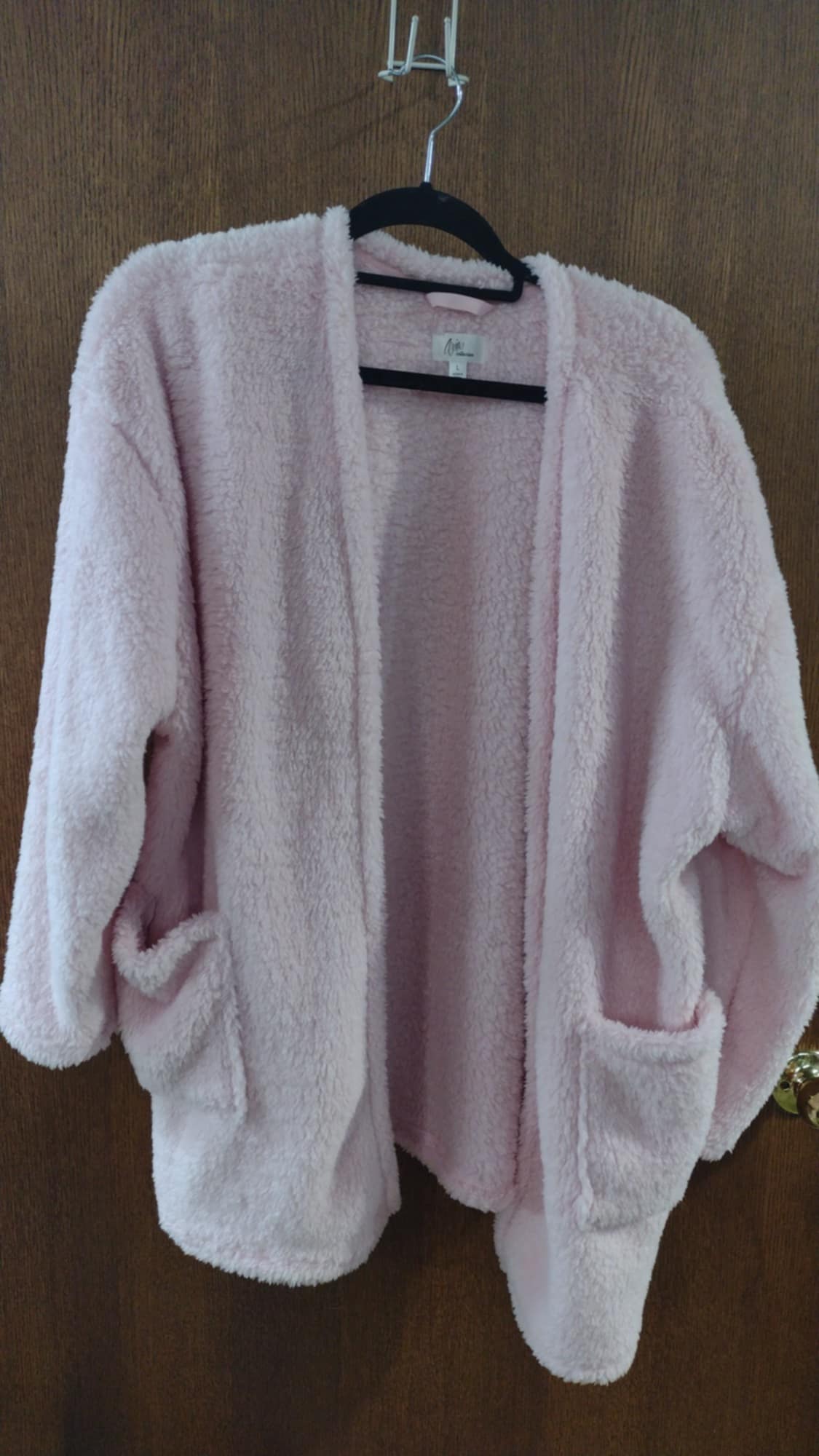 Super soft, Pink Sleep Cardigan w Pockets.