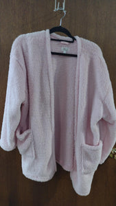 Super soft, Pink Sleep Cardigan w Pockets.