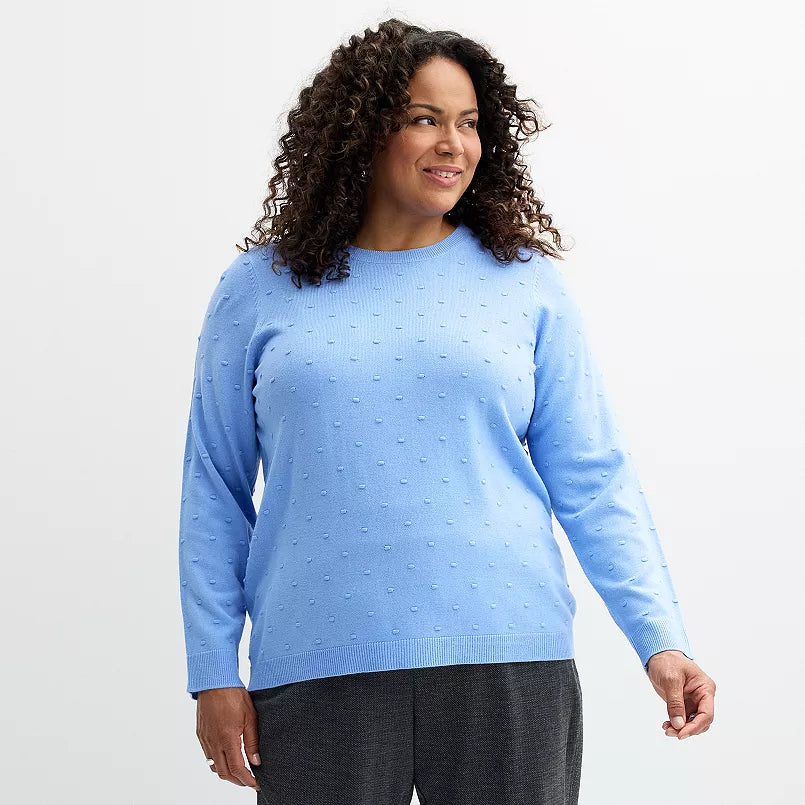 Blue Dot Bubble Sweater Shirt Top