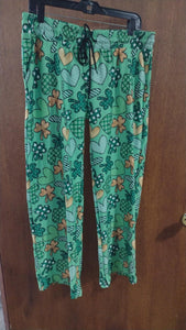 Green Shamrock Heart Lounge Pants Pant