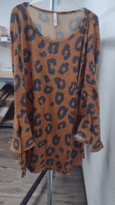 Pumpkin Leopard Spice Shirt Top