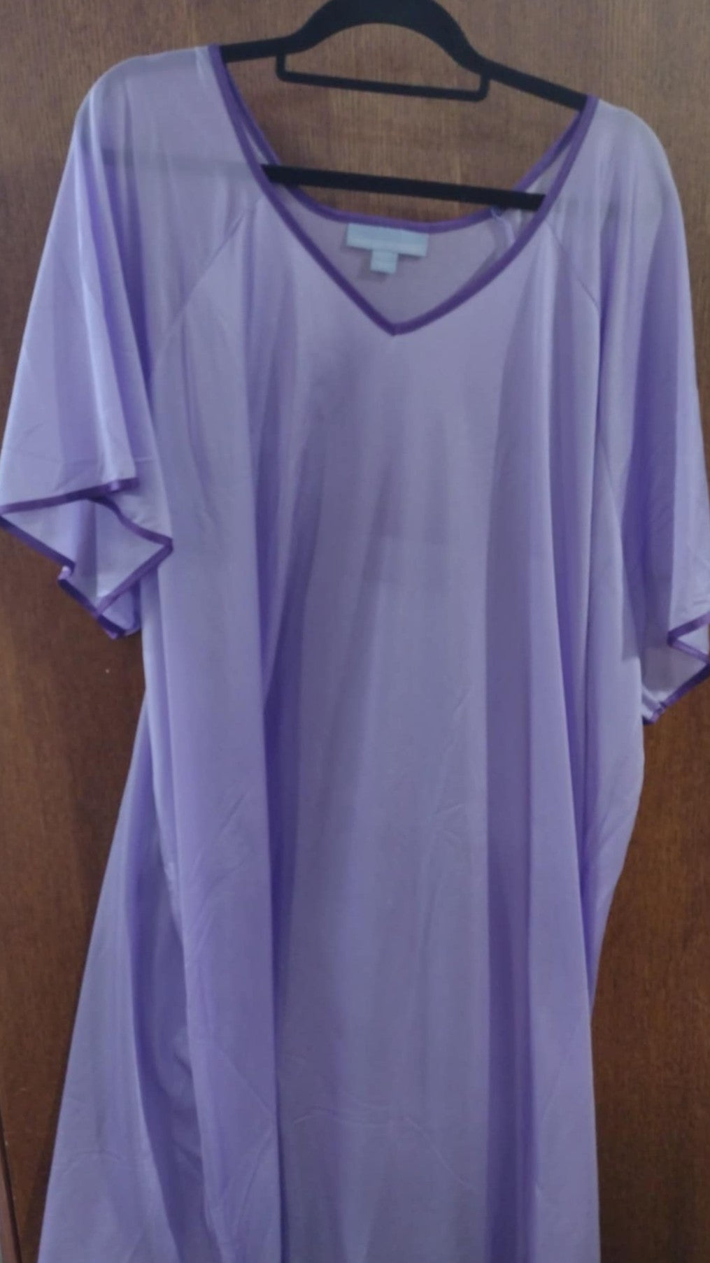 2 Tone Purple Silky Nightgown