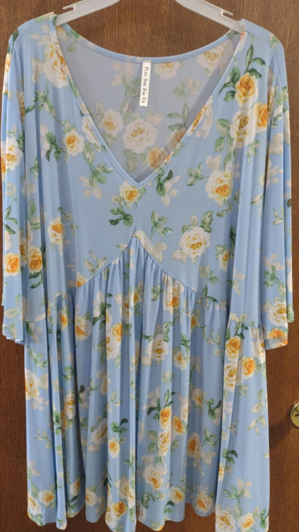 PSFU Flattering Blue Floral Shirt Top