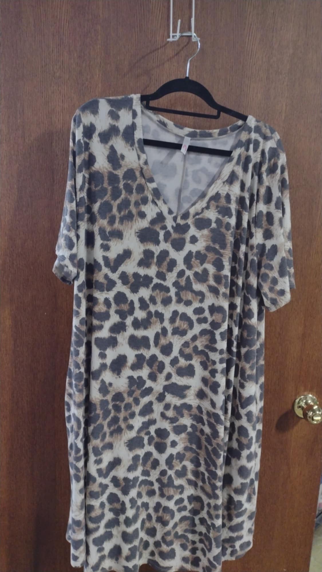 Brown Leopard Animal Print Dress
