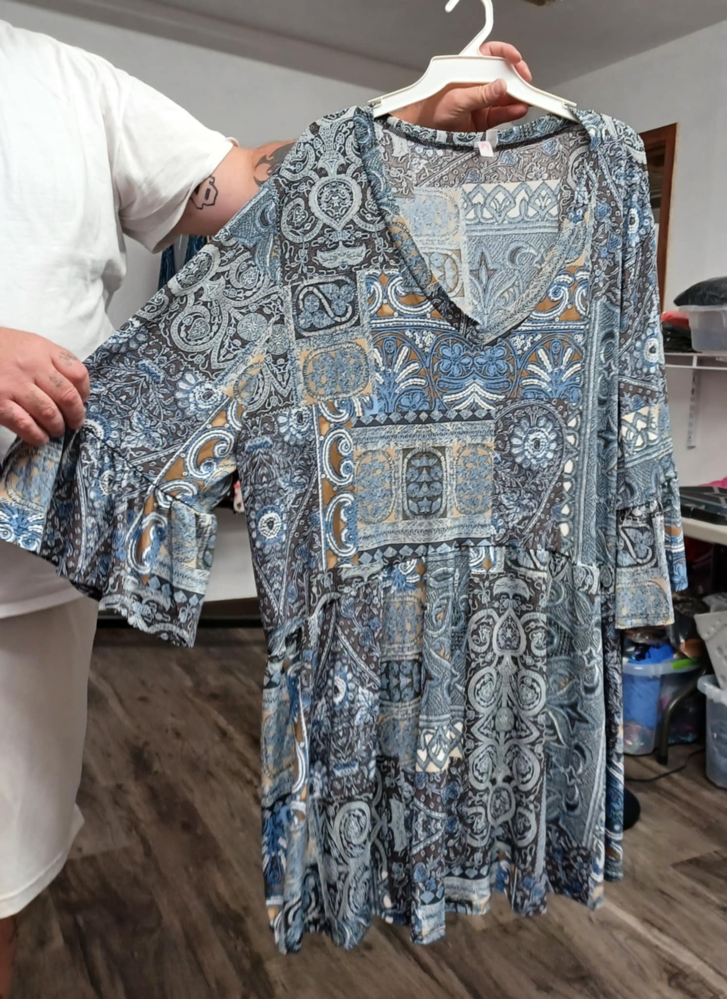 Gorgeous Blue Design Top Shirt