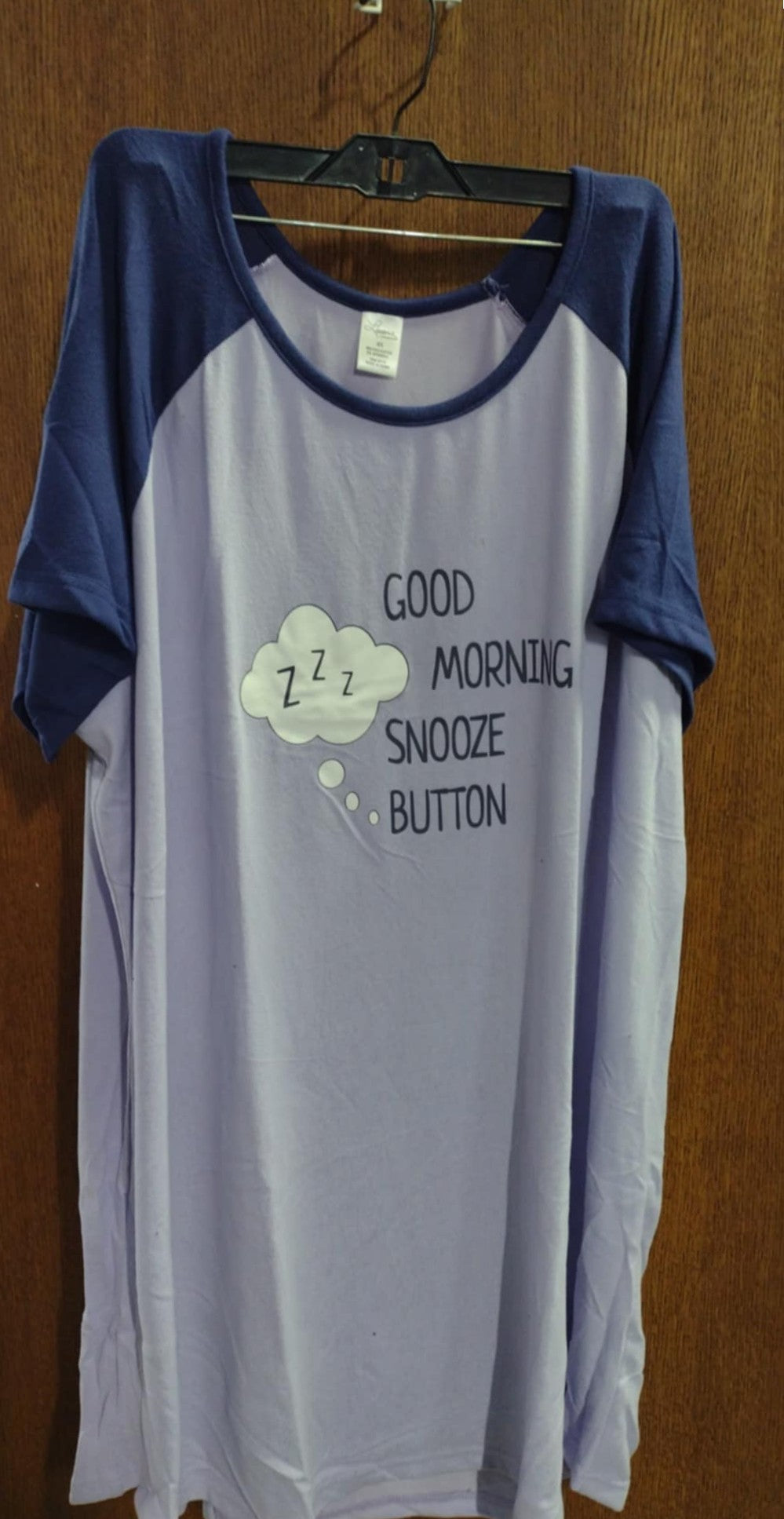 Cute Good Morning Snooze Button Nightgown