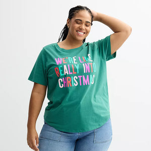 Green We are really into Christmas Shirt Top